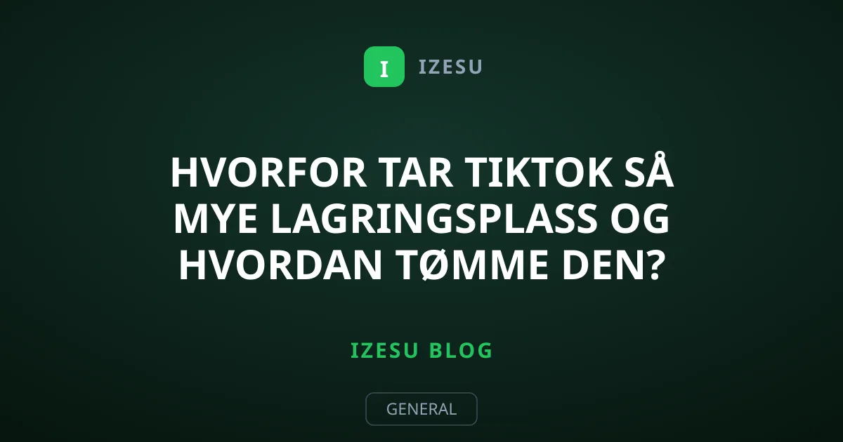Hvorfor tar TikTok så mye lagringsplass og hvordan tømme den?